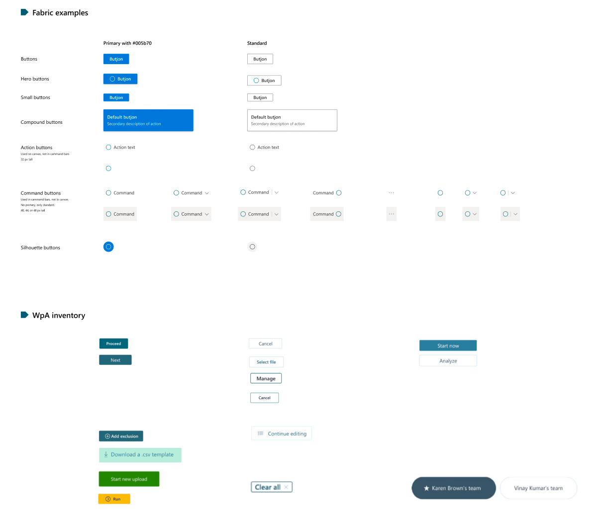 Implementation example showing design system components applied in MyAnalytics dashboard interface