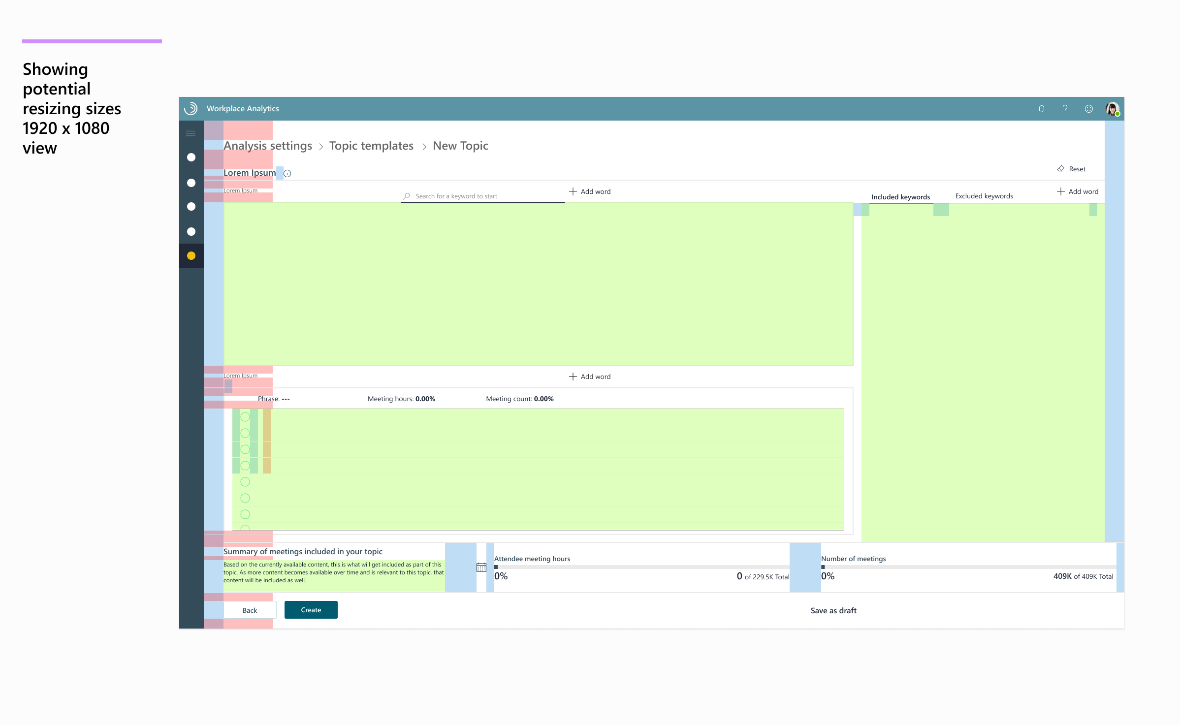 Original step 13 responsive layout showing how the multi-step wizard appeared on different screen sizes