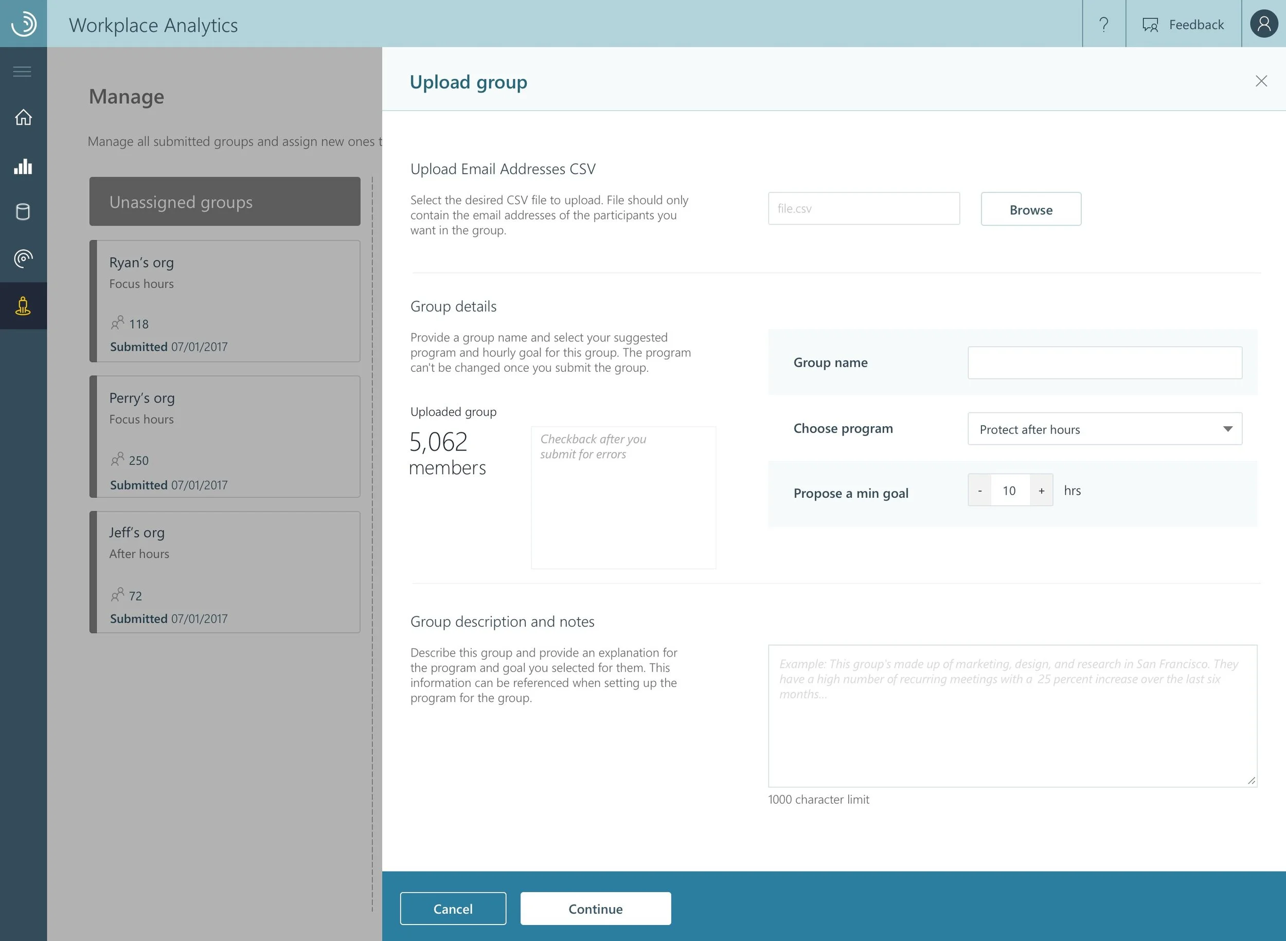 Admin management panel interface with detailed control options