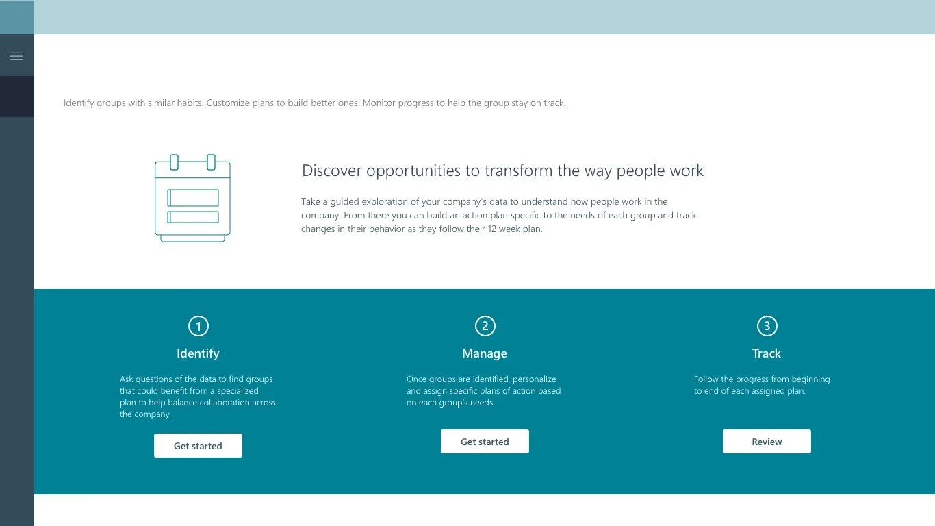 Analytics summary dashboard with overview of key metrics and quick insights